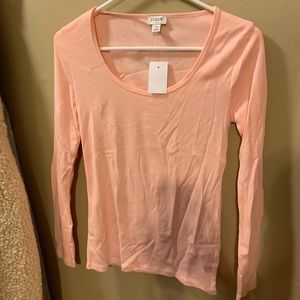 Peach long sleeved top NWT